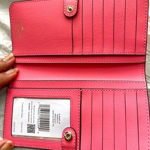Kate Spade Darcy Refined Grain Leather Large slim billfold wallet